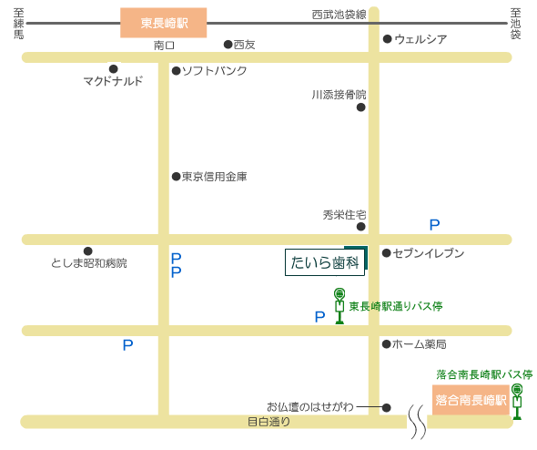 東長崎駅近隣地図